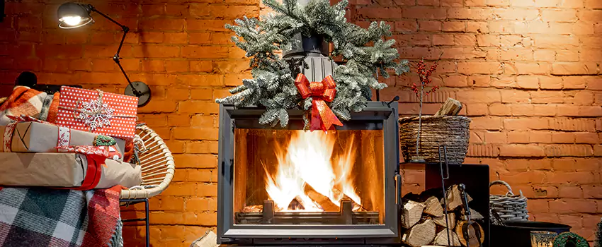Travis Industries Linear Gas Fireplace Installation in Melville, New York