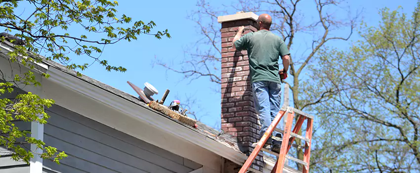 Vinyl and PVC Chimney Flashing Installation in Melville, NY