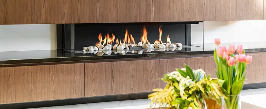 Double-height Fireplace Design Refurbishment in Melville, New York