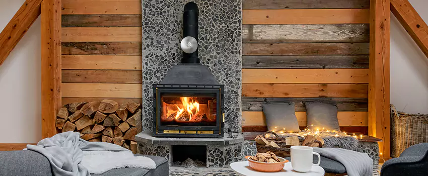 Thelin Hearth Products Direct Vent Gas Stove Fireplace Inspection in Melville, New York